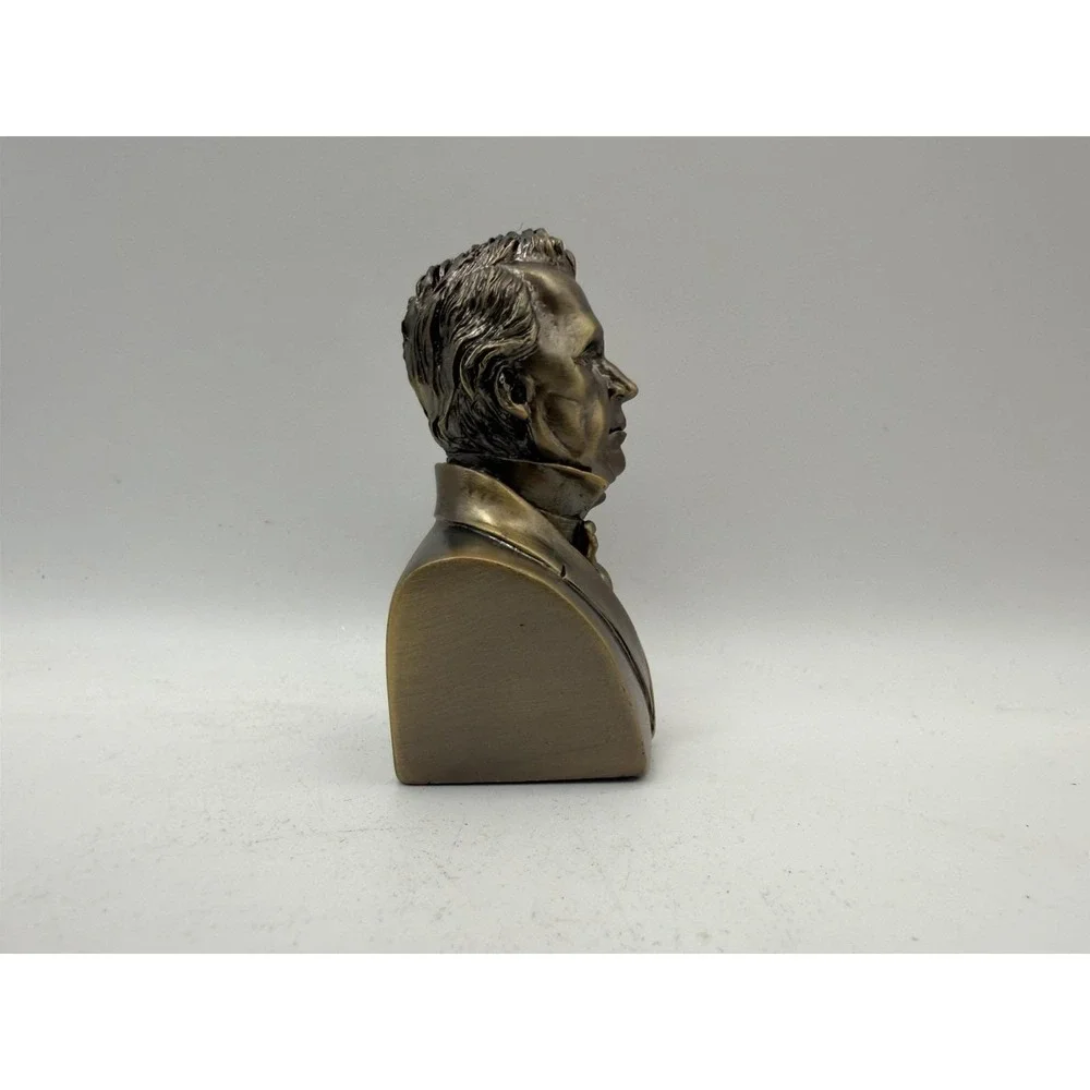 James Buchanan Bust Bronze Tone Presidential Statue Figurine 3